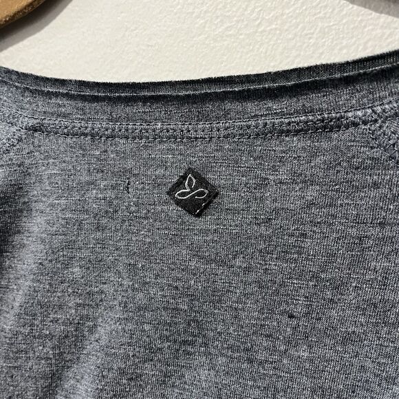 Prana Long Sleeve Shirt Women’s Large Gray Tunic Ruched Viscose Athleisure - Picture 7 of 9